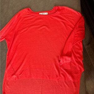 Bright Red Long Sleeve Top